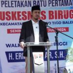 Wako Erman Safar Tegaskan Hak Warga Untuk Memperoleh Layanan Kesehatan Prima, saat Peletakan Batu Pertama Pembangunan Puskesmas Birugo