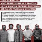 Temui Menteri PU, Wako Erman Serahkan 3 Proposal Untuk Kegiatan Prioritas Bukittinggi dan Solusi Pemenuhan Air Bersih